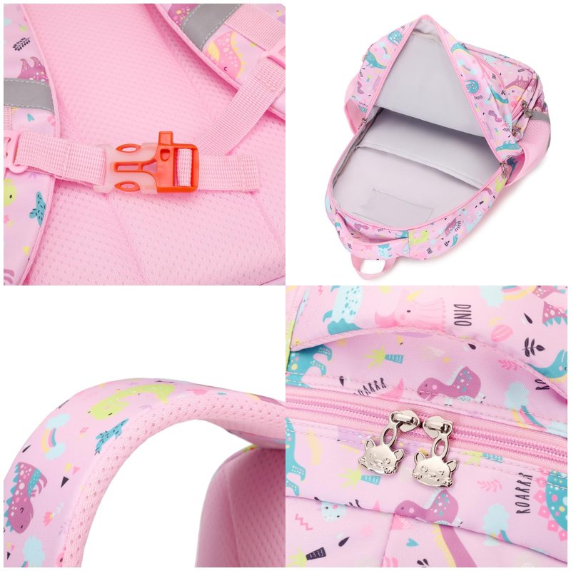 Youngsing Girls backpack,Backpack for Girls,Lightweight Strawberry Print Kids Backpack Elementary Middle School Bag