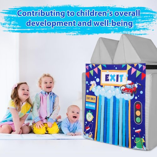 2pcs Play Panel for Kids Play Couch Children’s Foam Sofa Couch Panel for Toddler Modular Portable Sofa Playroom Furniture Accessories Home Game Gifts (Car Wash Store, Play Couch not Included)