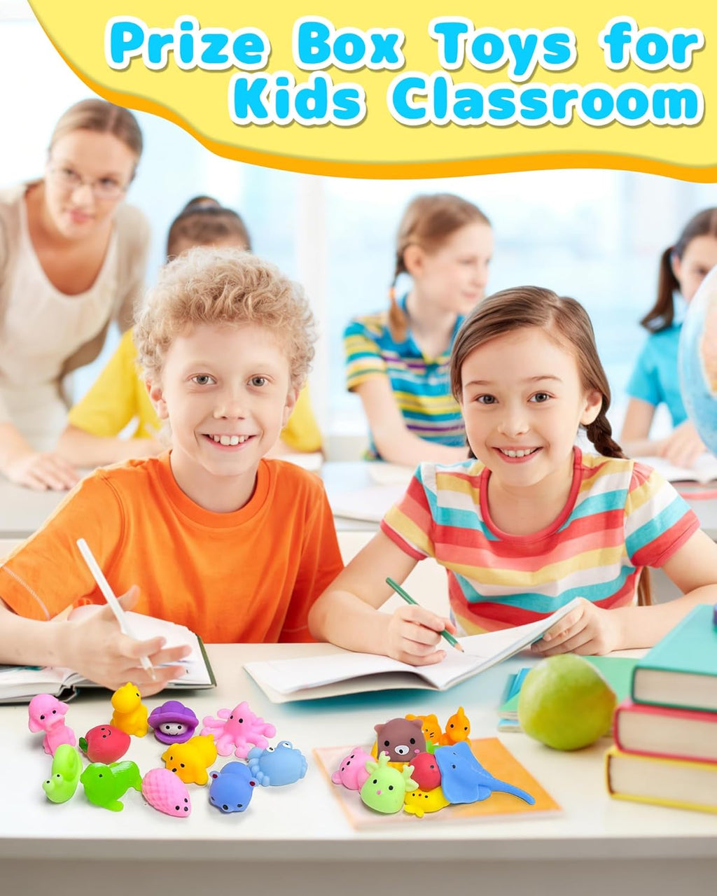Squishy Toys 80 Pack by Kawaii | Fun Party Favors for Kids 3-12 | Ideal for Classroom Prizes & Goodie Bags