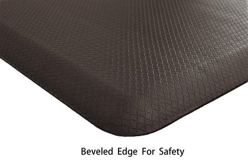 OnesCosy Anti Fatigue Kitchen Rugs Kitchen Mats for Floor,Cushioned Non-Slip Waterproof Ergonomic Comfort Rug Standing Mat for Kitchen,Doing Dishes,Floor,Home,Office,Sink,Laundry,Brown,17.3"x60"