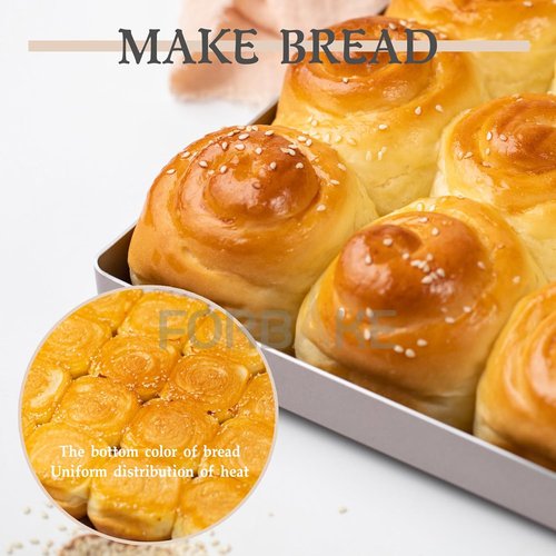 FORBAKE Non-Stick 11" Square Baking Sheet - Durable Aluminum Alloy Pan for Perfect Cookies - Easy to Clean & Warp Resistant