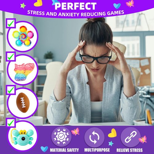 Fidget Toys Pack by [Brand Name] - 1000 Pcs Bulk Party Favors for Kids | Stress Relief & Sensory Fun