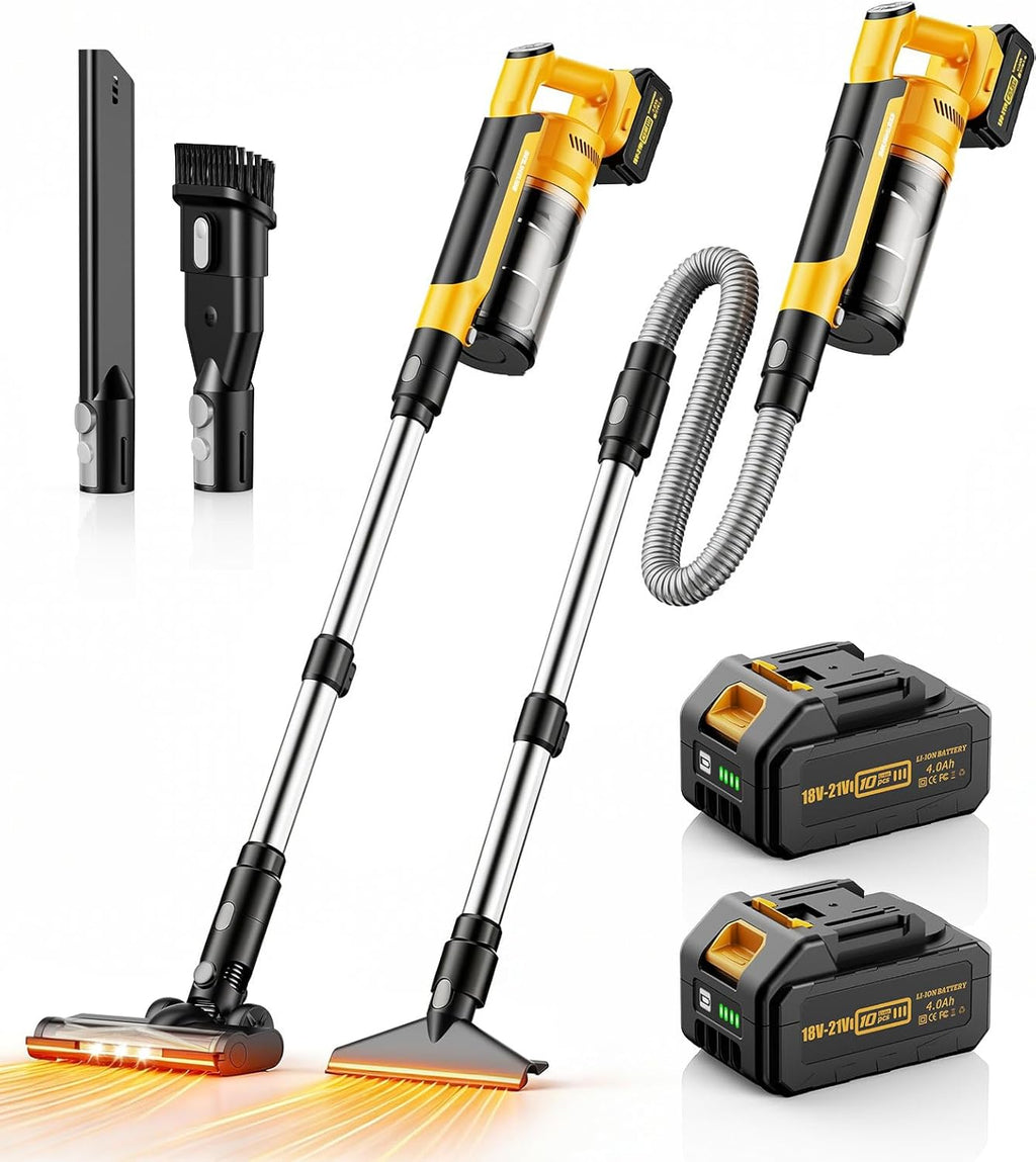 Qimedo 8000mAh Cordless Vacuum Cleaner - 700W Powerful Suction, 90-Inch Extension Tube & 2L Dust Cup | 7-in-1 for Home & Pet Hair