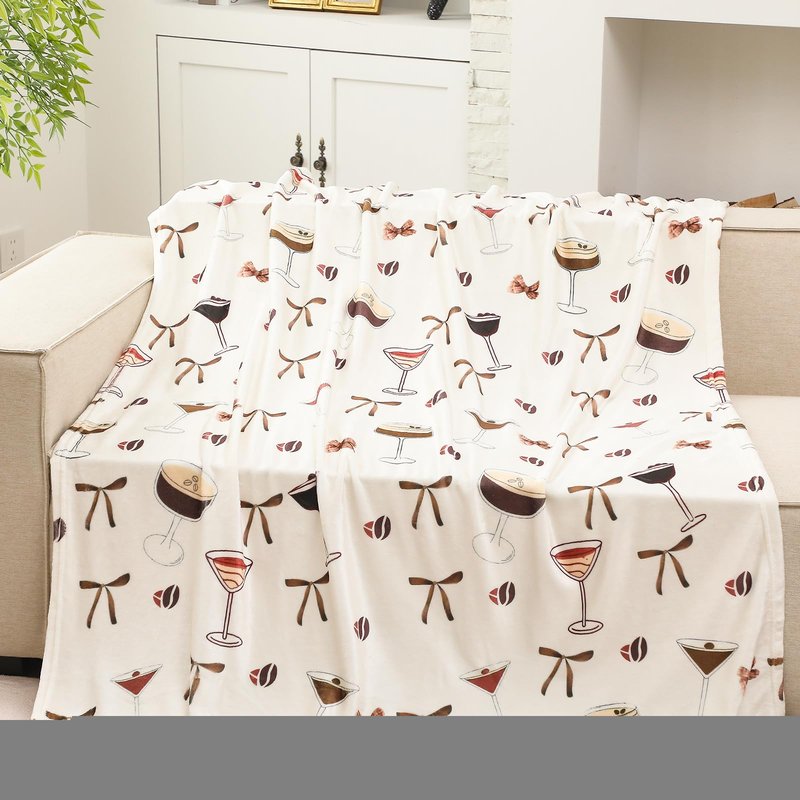 SmoothNovelty Martini Blanket 50 x 60 Inches Older Martini Soft Blanket Birthday Party Favor Decorations for Couch Bed Carseat Travel Camping