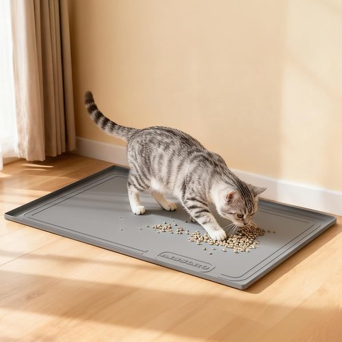 Aisslro Under Sink Mat 25" X 19", Waterproof Silicone Under Sink Mats for Kitchen, Anti-Leak Shelf Liner & Cabinet Protector with Raised Edge, [BPA Free] Bathroom Tray Home Organizer, Dark Gray
