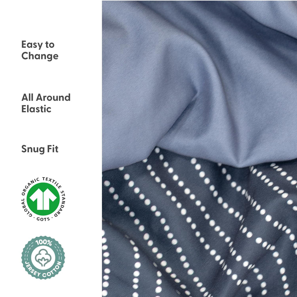 The Peanutshell Baby Bassinet Sheets 4-Pack for Girl or Boy - Soft, Oval & Fitted Baby Girls or Boys Sheet, Rectangle, Fitted Covers for Crib, Halo Bassinet Mattress - Soft Cloud