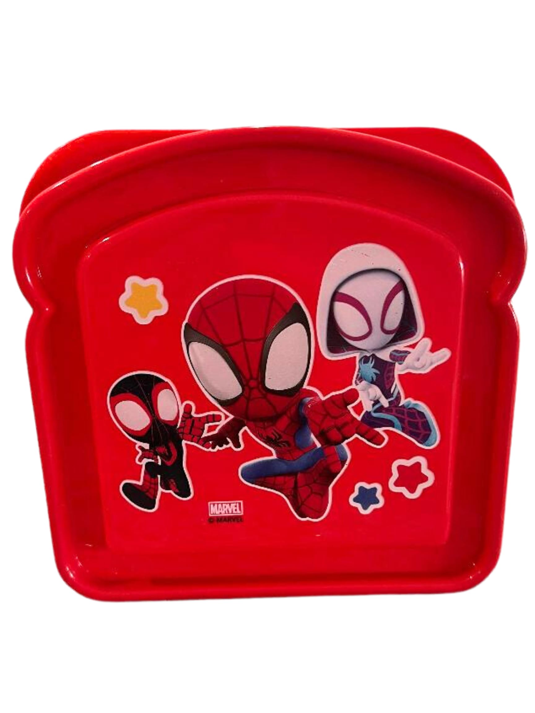 Spider-Man and Friends Reusable Sandwich Box Compact Food Storage Container - BPA Free - Great for Kids Lunches and Snacks