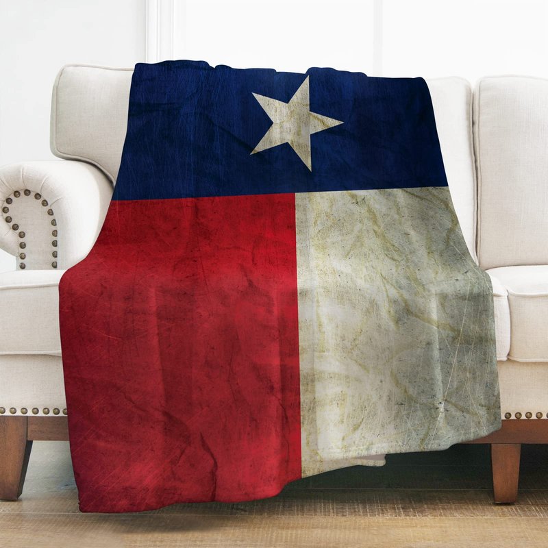 Levens Texas Flag Throw Blanket Gifts for Women Men Girls Boys, 60"x80" Retro Texas Flag Blanket Decor for Couch Bed Sofa, Birthday Soft Cozy Flannel Lightweight Blankets for Men