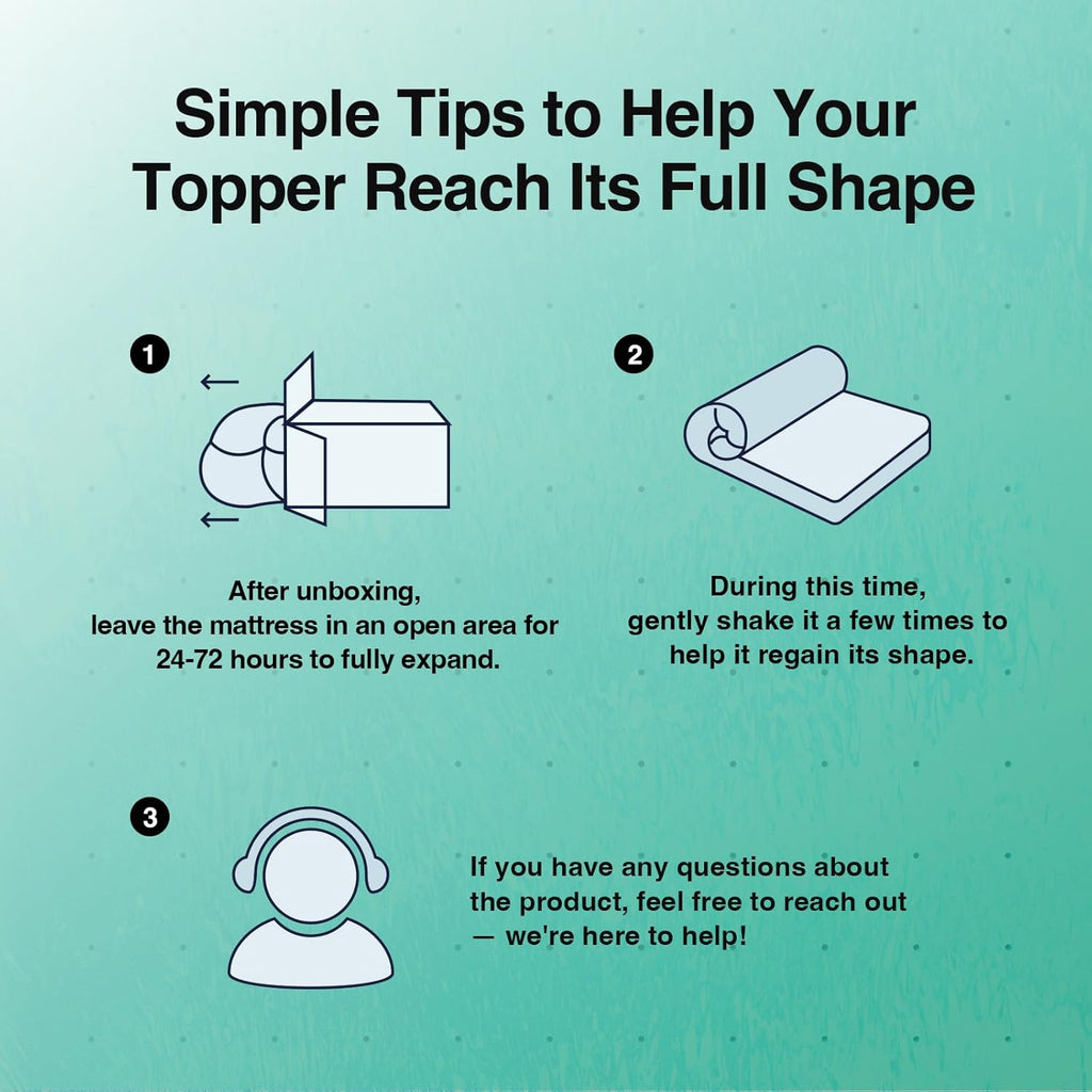 Novilla Memory Foam Mattress Topper - 3 Inch Cooling Gel Infused for Pressure Relief | Medium Comfort