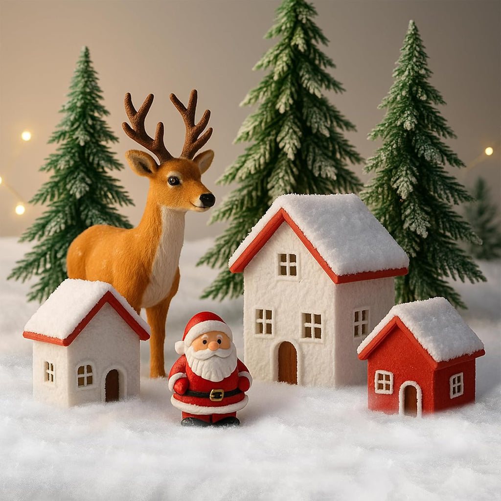 5 Pack Christmas Fake Snow Blanket - Thick 3x8 FT Fluffy White Artificial Snow for Holiday Displays & Decor