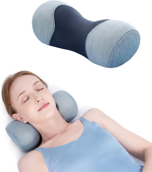 Bespilow Cervical Memory Foam Neck Roll Pillow - Contour Support for Neck Pain Relief | Odorless & Breathable