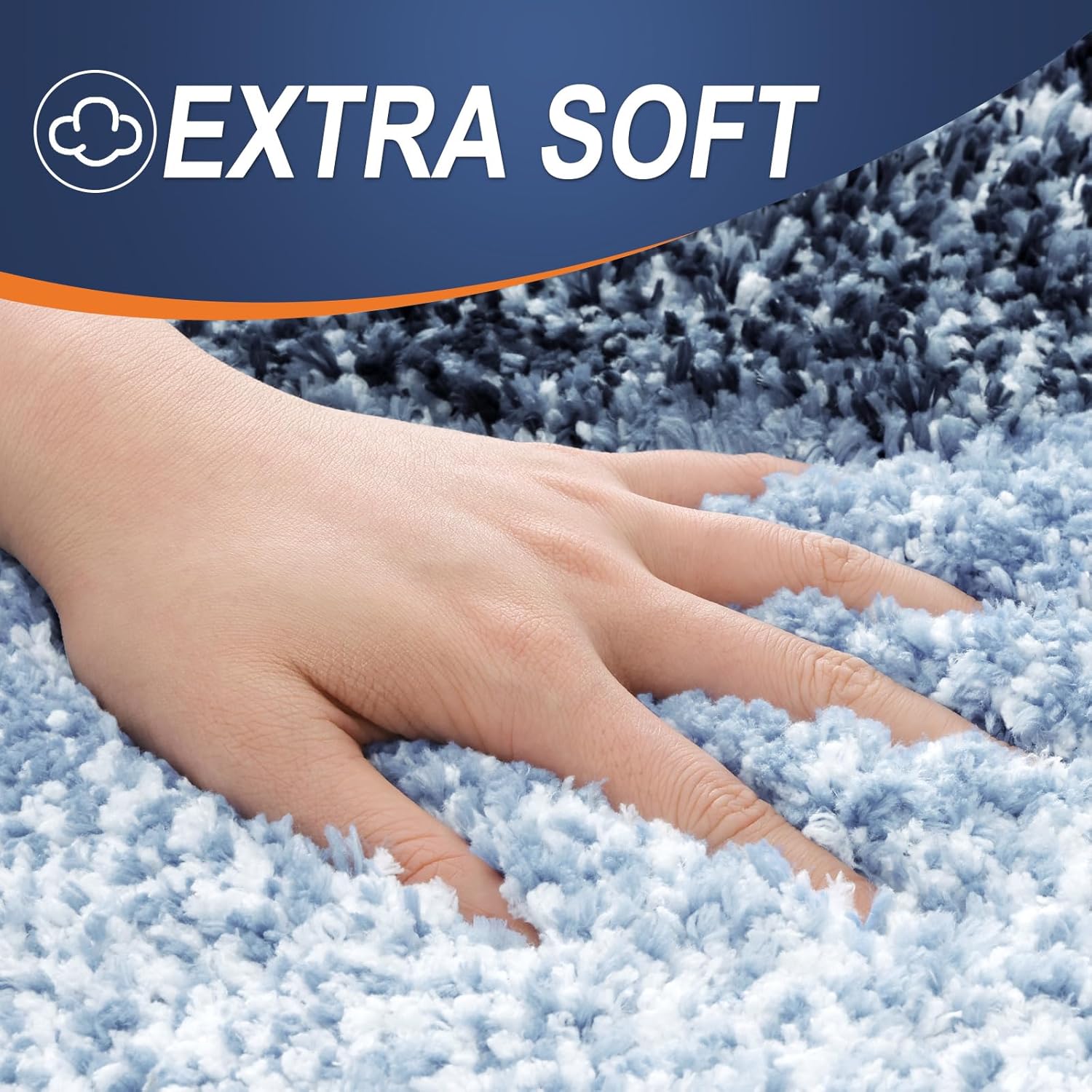 OLANLY Bathroom Rugs - Extra Soft Microfiber Mat with Rubber Backing | Quick Dry, Machine Washable, Navy Blue 30x20