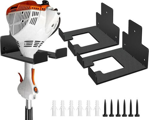 DOKU HOME Heavy Duty Garage Organizer - Wall Mounted Weed Whacker & Trimmer Rack | 2 Pack