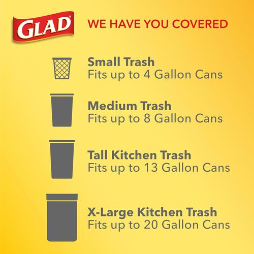 Glad Small Kitchen Trash Bags - 4 Gallon, Febreze Sweet Citron & Lime Scent, 34 Count