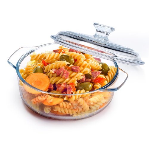 NUTRIUPS Mini Glass Casserole Dish with Lid Oven Safe Round Casserole Dish 6" Glass Baking Dish With Lid (25oz)