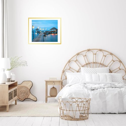 JCJMY 18x24 Picture Frame - Display 16x20 Photos with Mat or 18x24 Without Mat | Gold Finish