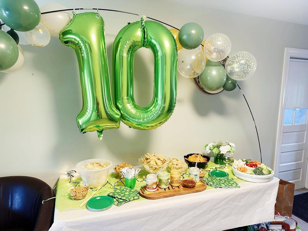 Number 0 Balloons - 40 Inch Light Green Birthday Decorations for Milestone Events & Baby Showers