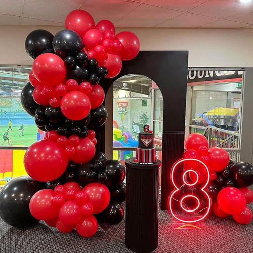 Awenztech Red Balloons - 12-Inch Latex Party Balloons | 50pcs for Baby Showers, Weddings & Birthdays