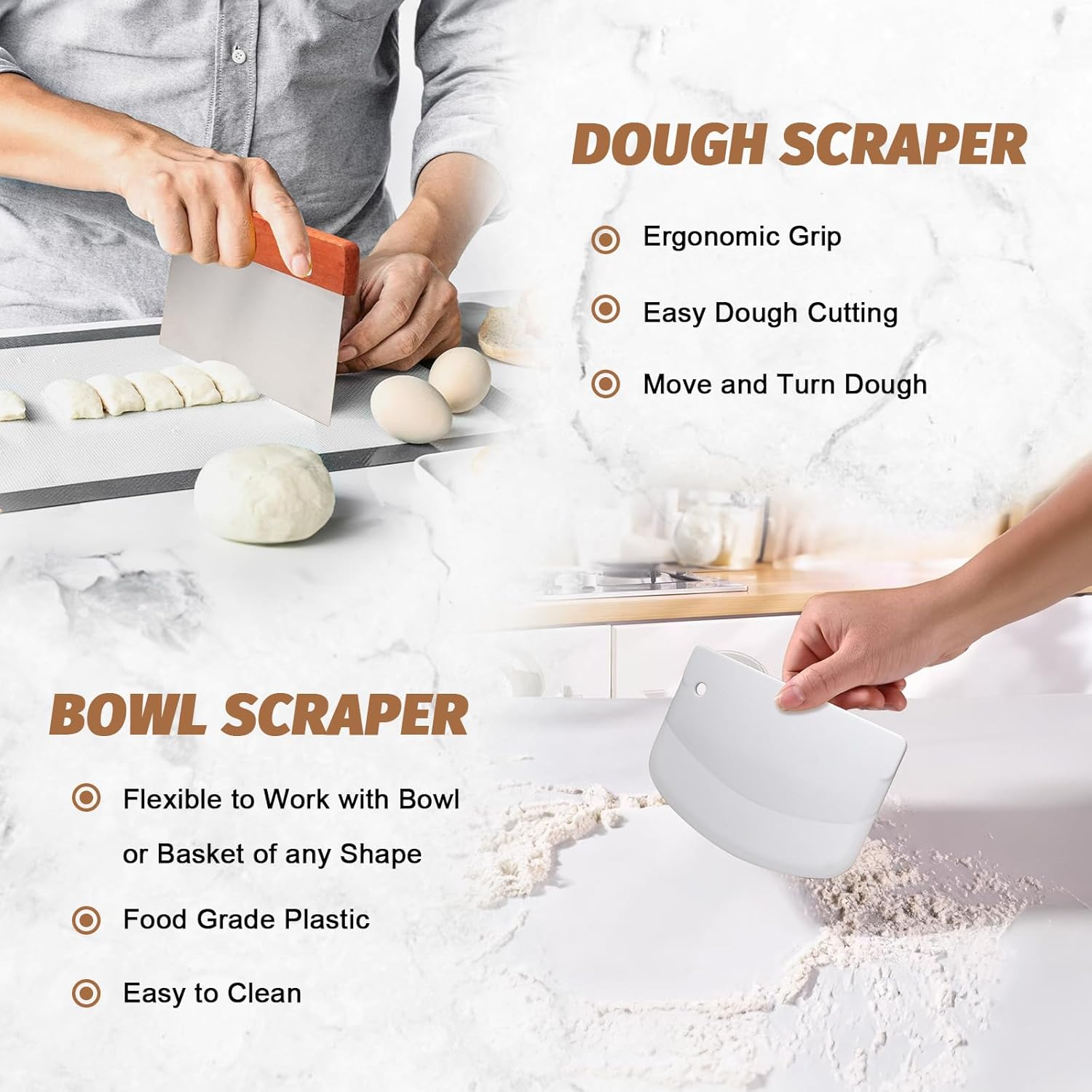 Proofing Basket Gift Set by Sourdough | 9" Round & 10" Oval Banneton with Essential Baking Tools