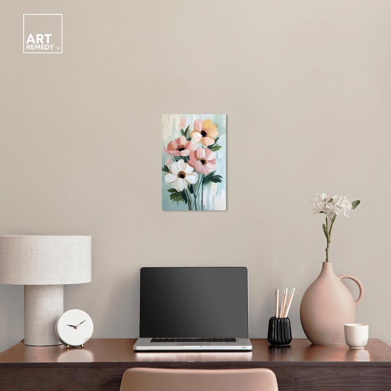 Art Remedy Ethereal Petal Glow II Canvas Pastel Floral Art, Gallery Wrapped, 10" x 15"