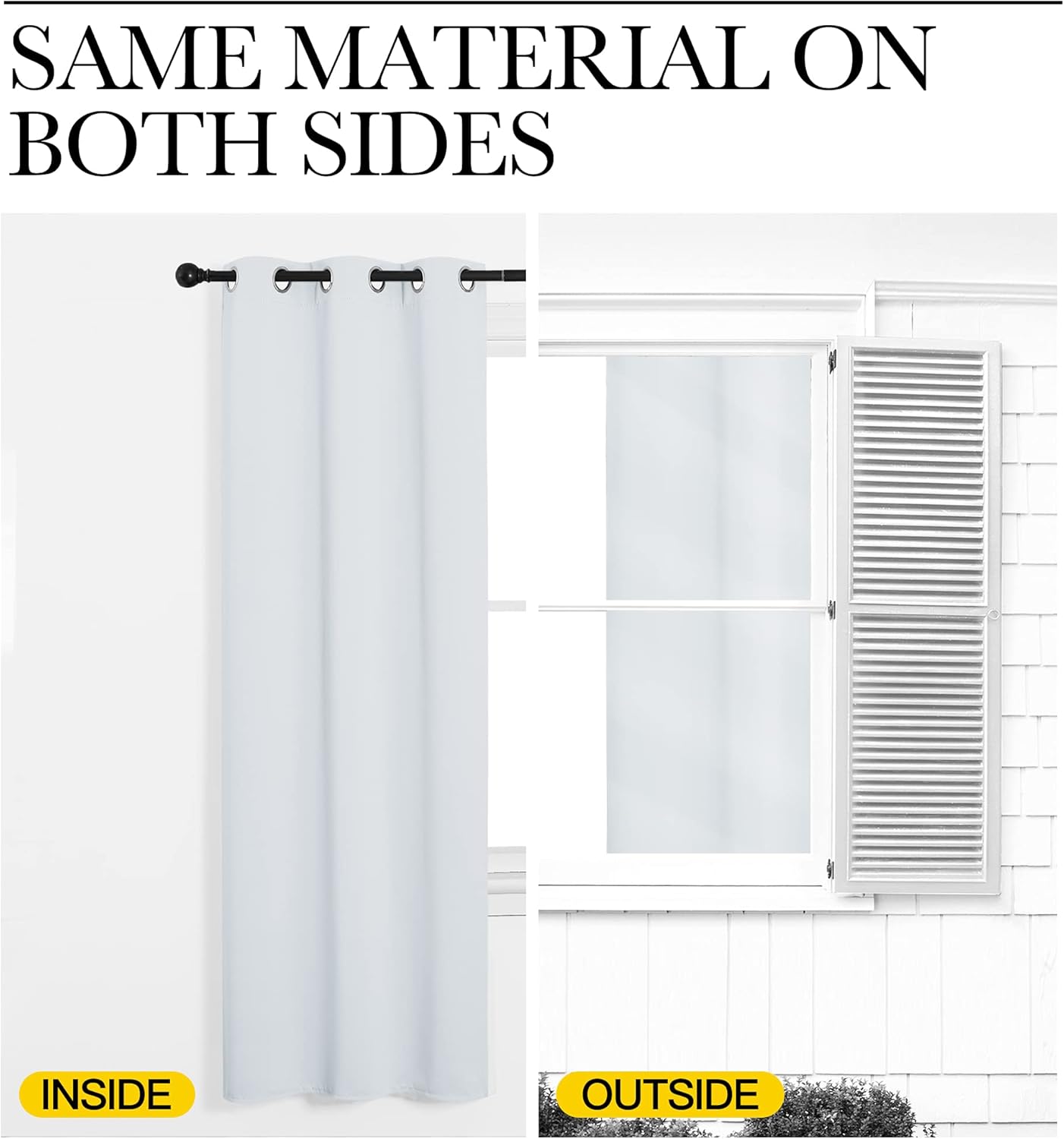 NICETOWN Blackout Curtain Panels - Thermal Insulated Grommet Top Drapes | Greyish White, 2 Panels, W55 x L57-Inch