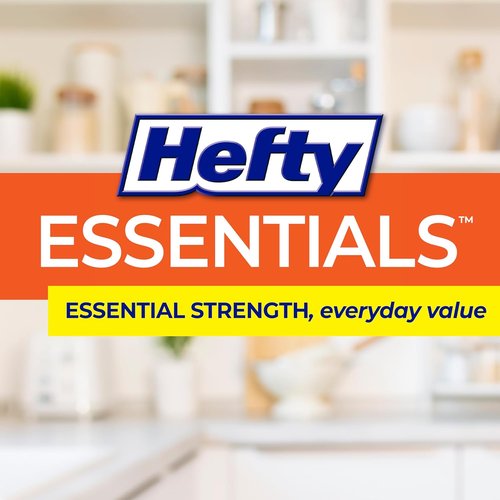 Hefty Essentials 13 Gallon Drawstring Kitchen Trash Bags - 45 Count, Tall & Unscented, Easy to Tie & Lift