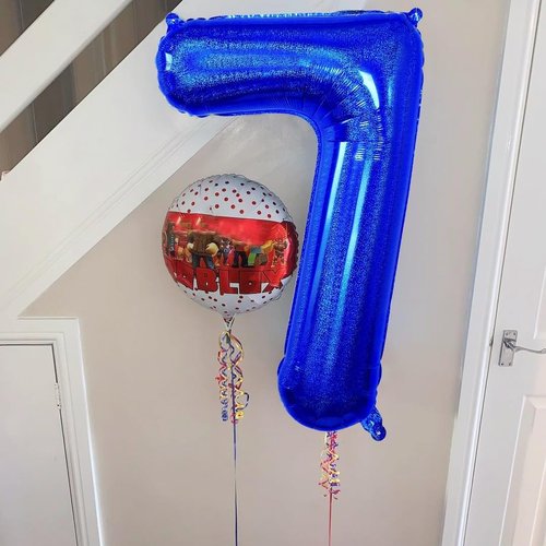 Big Mylar Number 17 Balloon - 40 Inch Navy Blue Birthday Decoration for Parties & Anniversaries