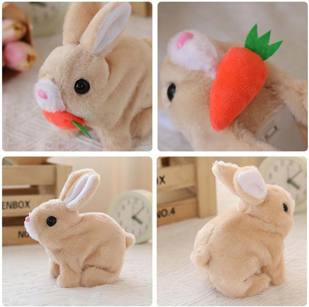 Skiennix Interactive Easter Bunny Toy - Plush Rabbit with Sounds & Movements | White