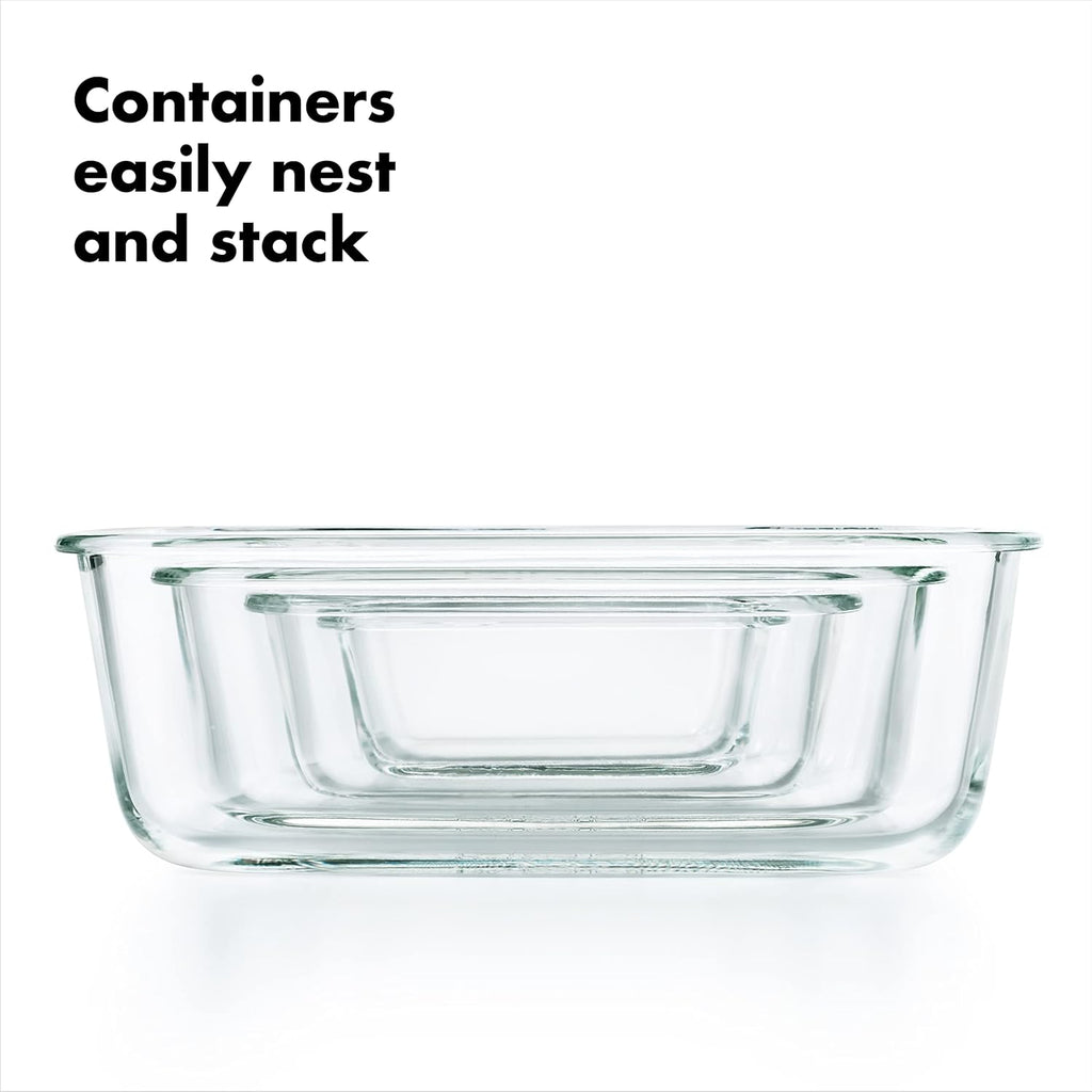 OXO Good Grips 16-Piece Airtight Glass Container Set - Smart Seal Everyday Storage Solution