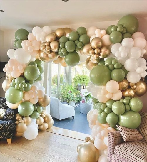 MEBAY Gold Balloons - 12 Inch Chrome Metallic Latex - 100 Pcs for Birthday, Wedding & Party Decor