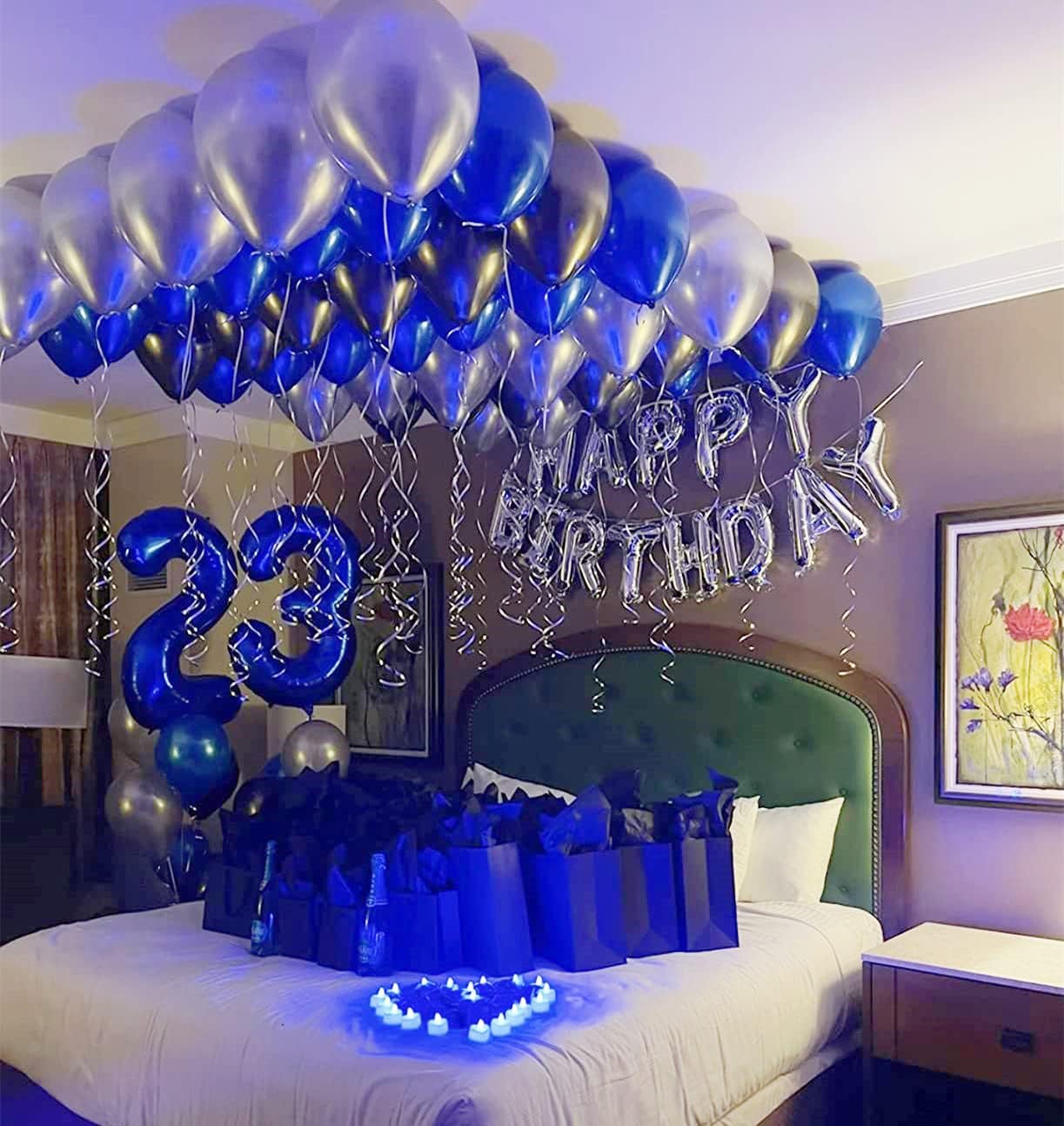 Numbers Balloon 40 Inch - Navy Blue Birthday Decorations for 2nd, 12th, 21st Parties & Graduations