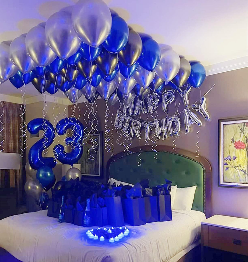 Number 3 Balloons - 40 Inch Navy Blue Birthday Balloon for Three-Year-Old Celebrations