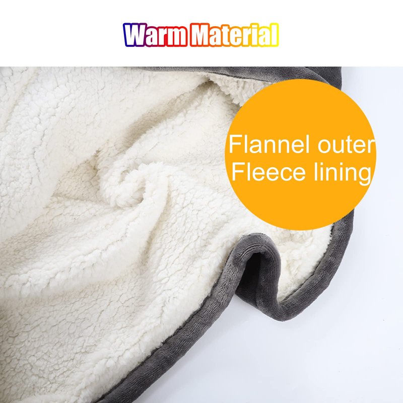 WOOLALA USB Heated Wearable Blanket, Oversied Lazy Hoodie with Large Heating Area on Back Cozy Sherpa Sweatshirt Therapy Heat Blacket with Hood…