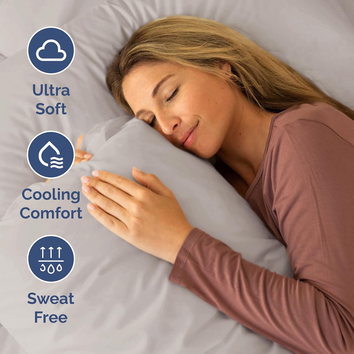 Skiennix Short Queen Size 4-Piece Sheet Set - Soft, Breathable & Cooling Bed Sheets with Deep Pockets - Light Grey Hotel Luxury Bedding