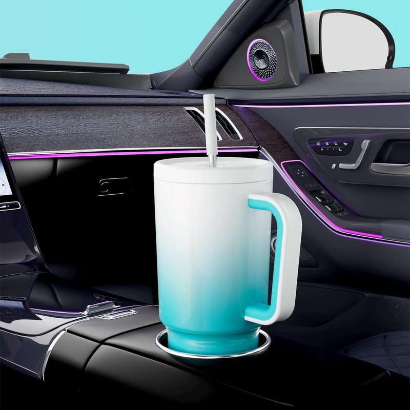 Meoky 40 oz Tumbler with Handle for Women: Stainless Steel Insulated Tumbler with Lid and Straw - 100% Leak Proof Tumbler for Home Office Car - Fashion Enthusiasts, Violet