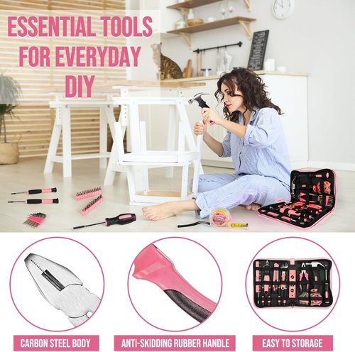Household Tool Advent Calendar - 24-Day Pink Countdown for Women & Girls | Perfect DIY Gift for Christmas