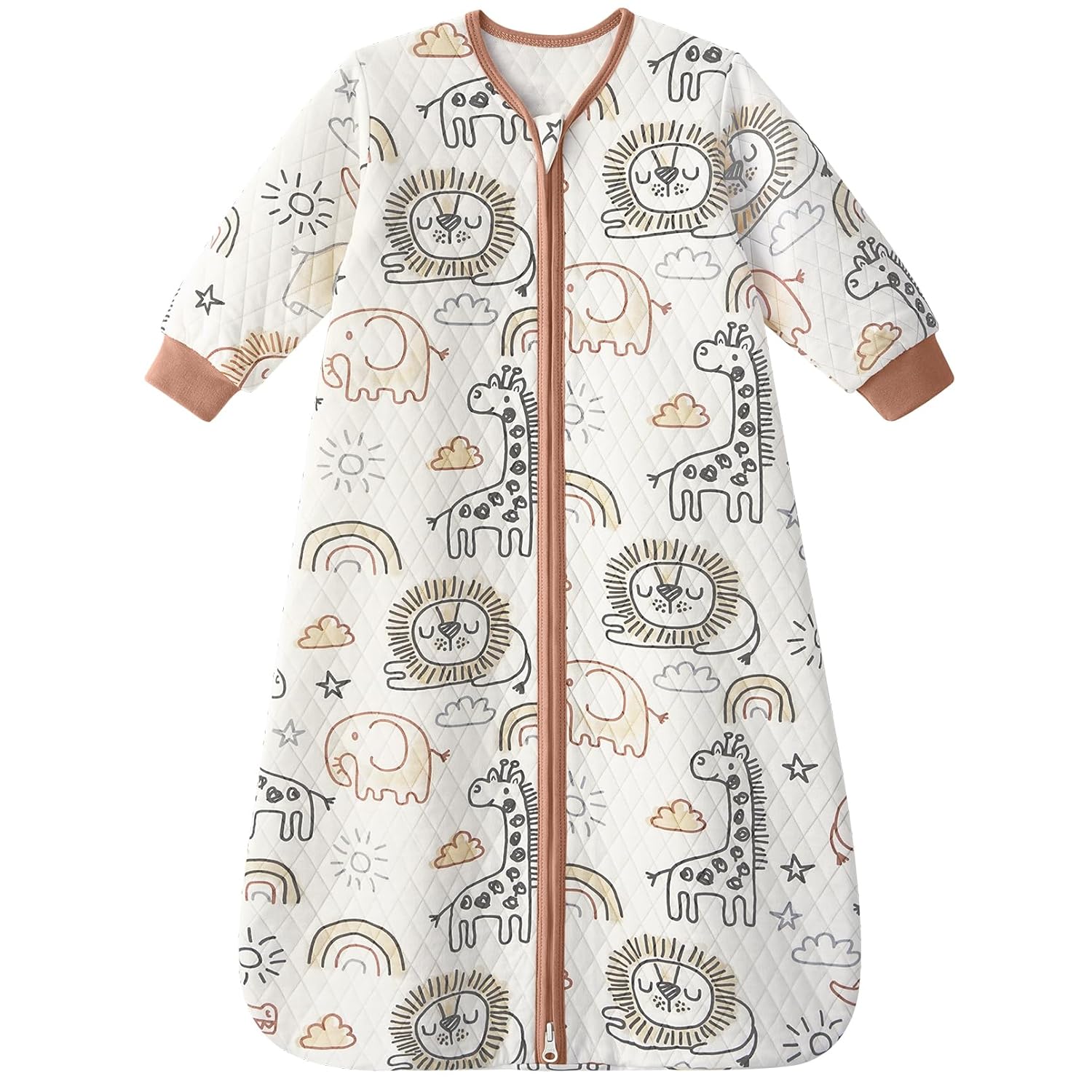 Yoofoss Baby Sleep Sack - Organic Cotton 1.0 Tog Long Sleeve Wearable Blanket | 6-12 Months, Medium