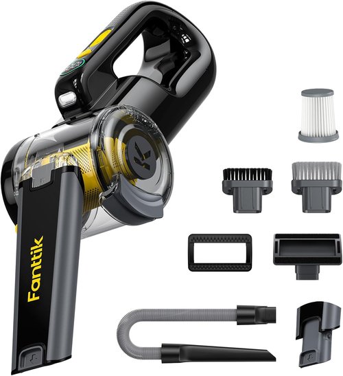 Fanttik Fold V10 APEX Cordless Car Vacuum - 17000Pa Suction Power, Smart LED Display, Portable for Home & Pets