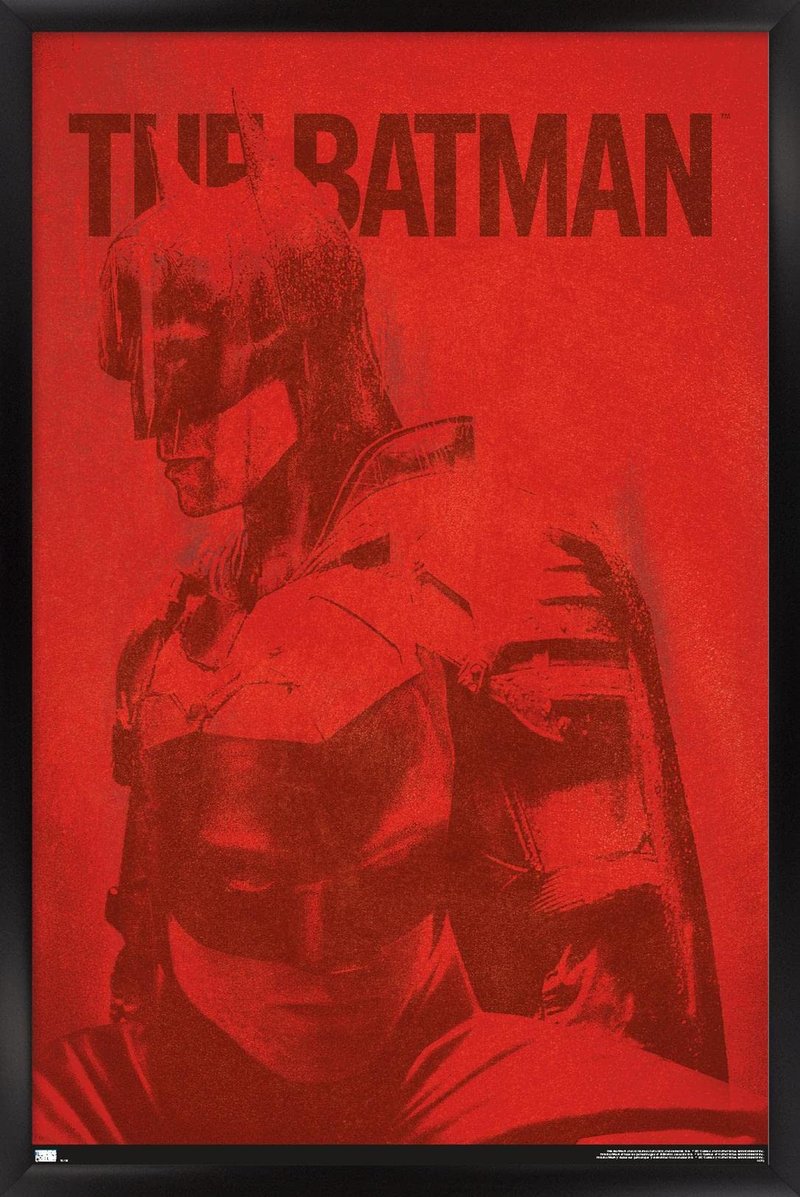 Trends International DC Comics The Batman - Photo Wall Poster, 22.375" x 34", Black Framed Version