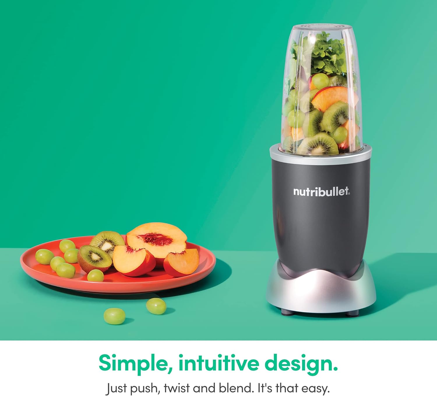 Nutribullet Personal Blender - 600 Watt, 24 Ounces for Smoothies, Shakes & Food Prep | Gray