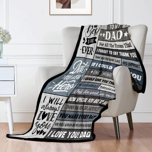 YPURTSD Valentines Day Birthday Gifts for Dad - Dads Gifts from Daughter Son - Fathers Day for Father - Blanket for Dad Who Wants Nothing - to My Best Father Ever Blanket 50"x60"
