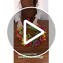 20-Inch Artificial Tulip Wreath for Front Door, Silk Spring Flower Decor