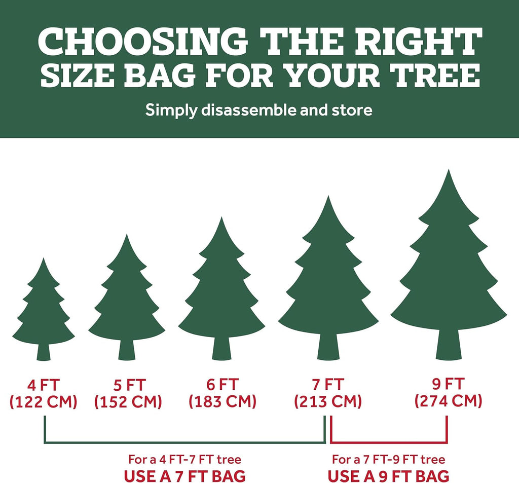 Zober Christmas Tree Storage Bag - Waterproof Protection for 7.5 Ft Artificial Trees - Durable Handles & Label Slot - Black