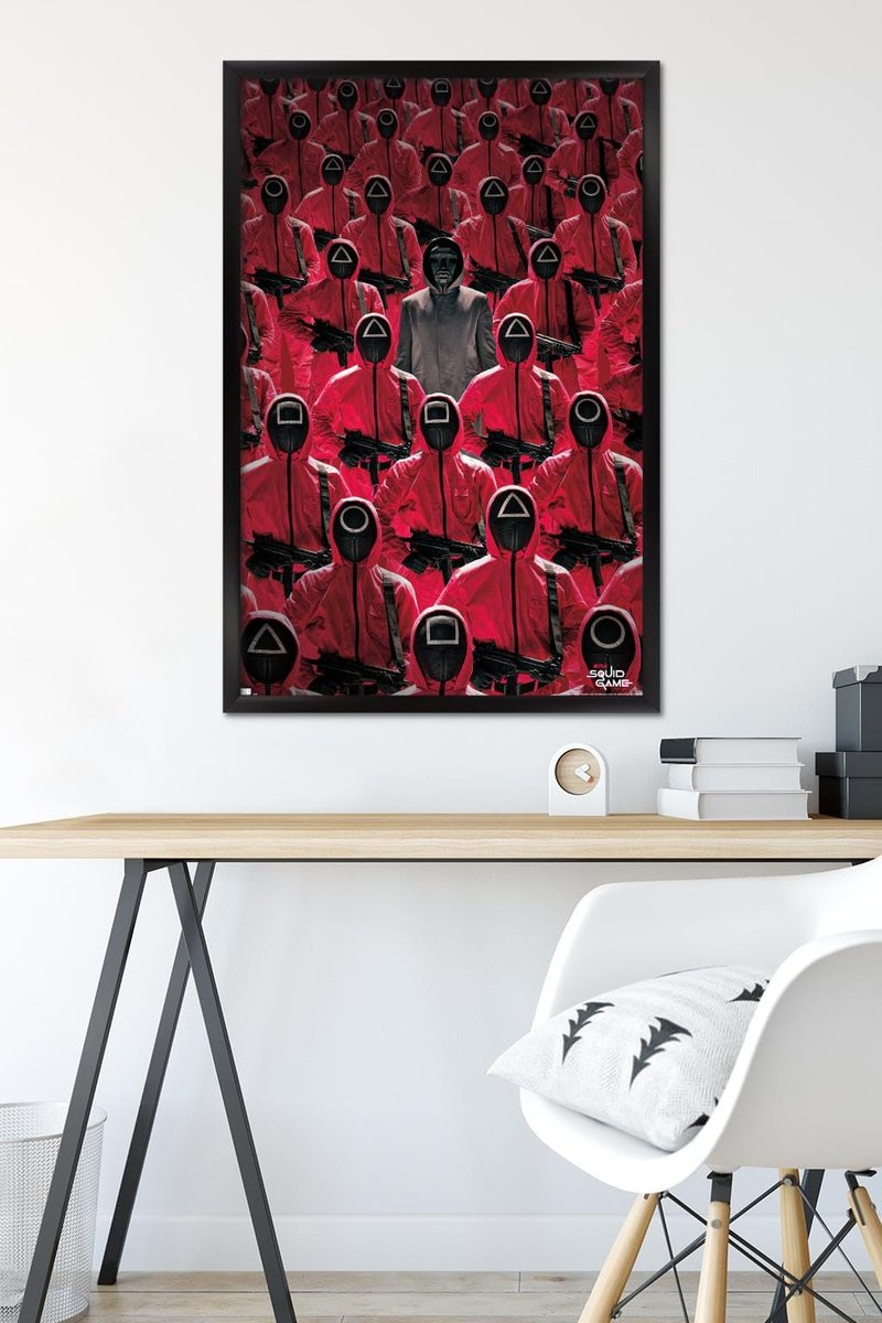 Trends International Netflix Squid Game - Key Art Wall Poster, 22.375" x 34", Black Framed Version