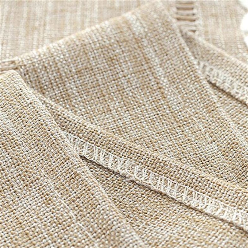 Utobanh Simple Bedside Table Tassel Cover Cloth, Nightstand Coffee Table Cover Suitable for Bedside Table TV Microwave Washing Machine Refrigerator Dust Cover (Coffee, 15.7 * 35.4 inches)