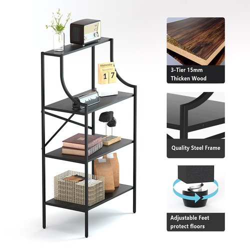 Kasrikly Console Table, entryway Table 4-Tier Sofa Table with Storage Shelves, Couch Table Behind Sofa, Standing Bakers Rack