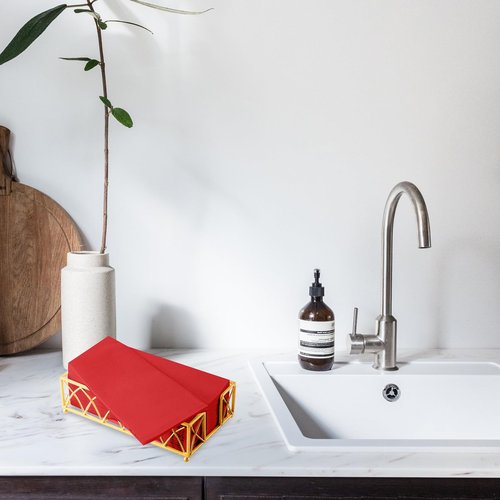 100 Pack Linen-Feel Red Napkins Disposable Guest Paper Valentines Red Hand Towels for Bathroom Soft Absorbent Dinner Paper Napkins Everyday Kitchen Cocktail Party Wedding
