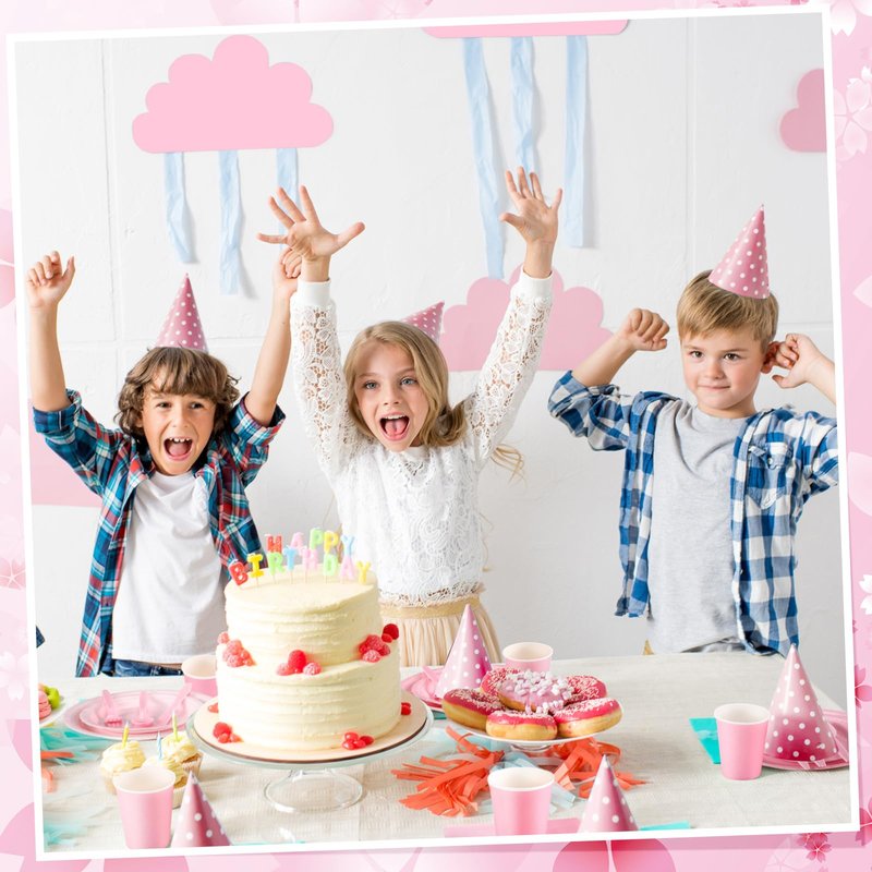 Nuogo 168 Pcs Pink Party Supplies Set Pink Paper Plates Napkins Cups Plastic Spoons Forks Knives Disposable Dinnerware for Birthday Baby Shower Wedding