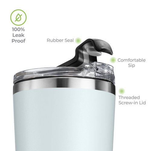 SIPX™ 22 oz Insulated Coffee Tumbler with Leakproof Lid – Stainless Steel, Vacuum Insulated – Keeps Drinks Hot or Cold for Hours – Cupholder Friendly Travel Mug – Blue
