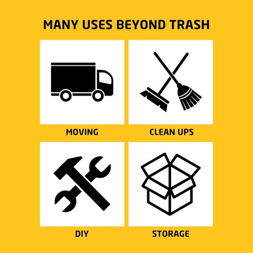Heavy Duty Contractor Bags by [Brand Name] | 42 Gallon, 2 Mil Thick Trash Bags for Outdoor & Commercial Use